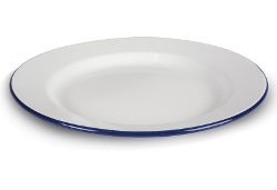 Kampa Enamel Dinner Plate - White