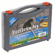 Kampa 9 Inch Steel Screw Peg - Box Set