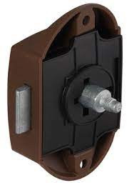 Push Button Lock Large Brown