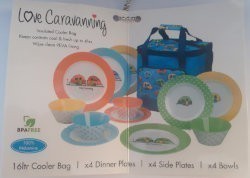 Love Caravanning 12pcs Dinner Set With 16L Coolbag