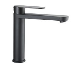 Reich Linnea L Mixer Tap 33mm Base Black 12mm Semi Rigid