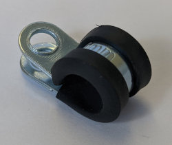 Rubber Lined Steel P Clip - 10mm