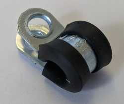 Rubber Lined Steel P Clip - 8mm