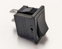 Small Rectangular 2 Position Rocker Switch - Black