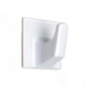 Large Adhesive Hooks - White (Pair)