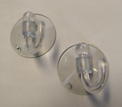 W4 Suction Cups with Hooks x 2