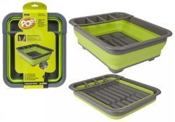 Summit Pop! Collapsible Dish & Utensil Drainer - Lime / Grey