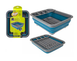 Pop! Dish Drainer With Draining System Blue / Grey