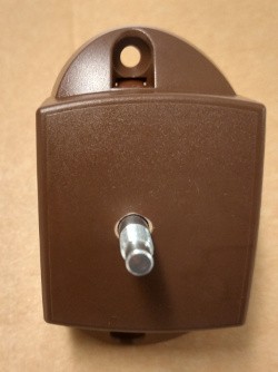 Push Toilet Lock Brown (with Rod Hole)