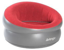 Vango Inflatable Donut Flocked Chair - Carmine Red