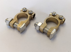 W4 Brass Battery Terminals - Pair