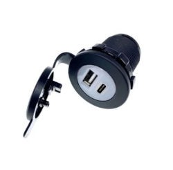 W4 Compact Double USB Charging Socket