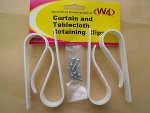 W4 Curtain and tablecloth retainer clips