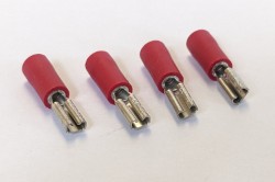 W4 Insulated Female Spade Terminal - 2.8mm Red (Pack 4)