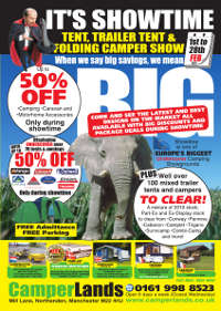 Camperlands Showtime sale with upto 50% savings