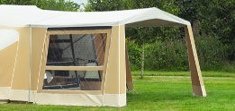 Deluxe sun canopy is great to sit out on summer evenings