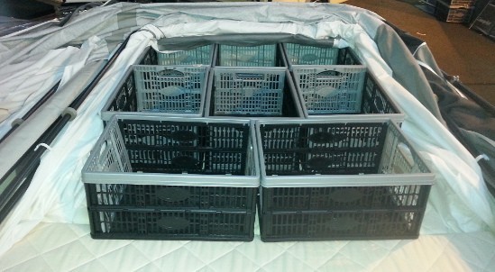 Packing Crates on right hand bed of Camp-let