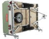 Image shows braking system, galvanised chassic, spare wheel and carrier
